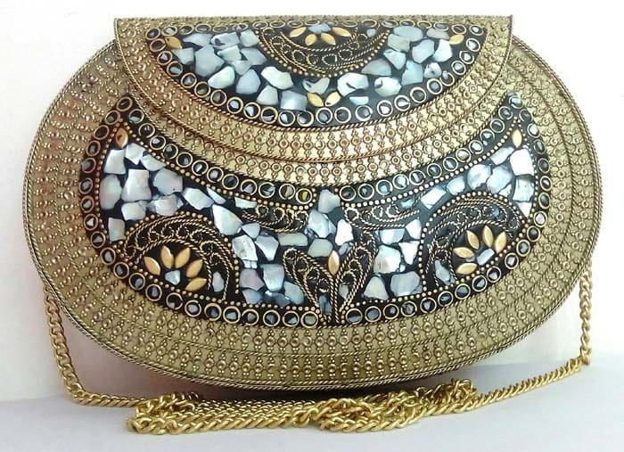 Women gift Sling bag,Brass bag Clutch,Party clutch,Silver Metal clutches,Vintage  Purse, Antique Hand clutch,Ethnic Clutch… price in UAE | Amazon UAE |  kanbkam
